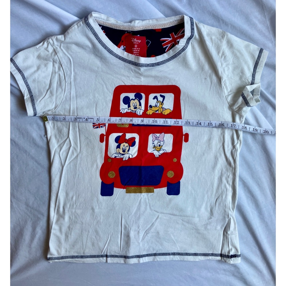 Disney Mickey Mouse London Bus Pajama Set Women's Size M Top and Bottom NWOT - Picture 4 of 10